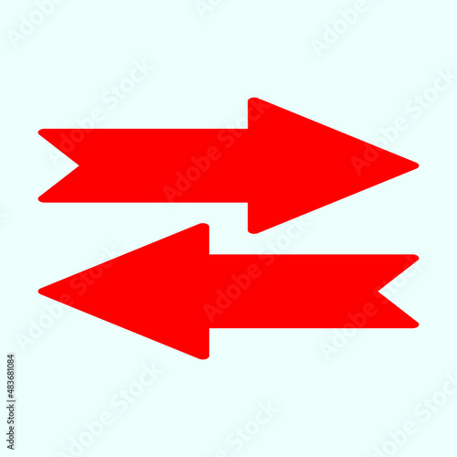 Red arrow icon vector EPS- 10