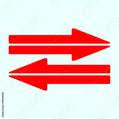 Red arrow icon vector EPS- 10