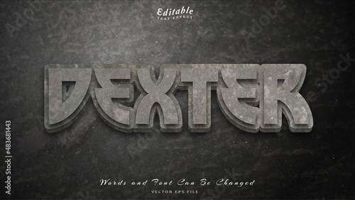 dexter editable text effect, free font.