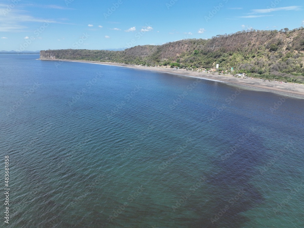Fototapeta premium Aerial View of Puerto Caldera in Costa Rica