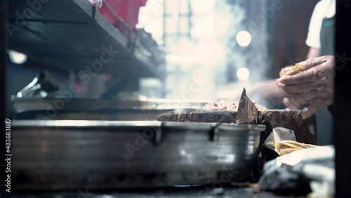 Chef serving some yummy tacos 