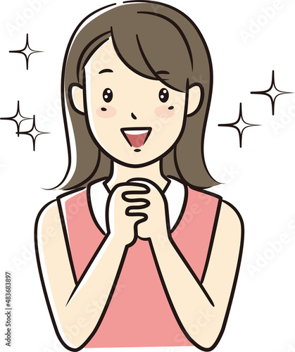 Young woman with a happy expression