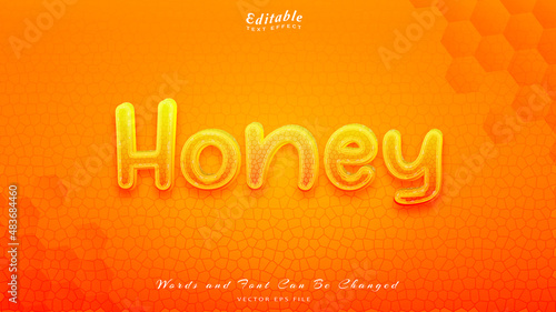 honey editable text effect, free font