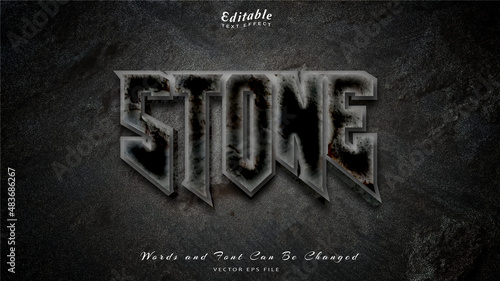 stone editable text effect