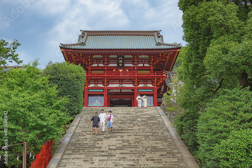鎌倉 鶴岡八幡宮 大石段と本宮