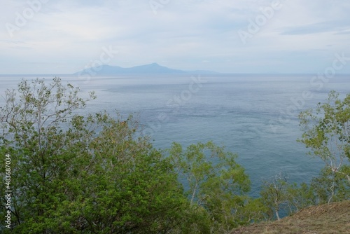The view of Atauro Island from the top of Cristo Rei of Dili, Timor Leste photo