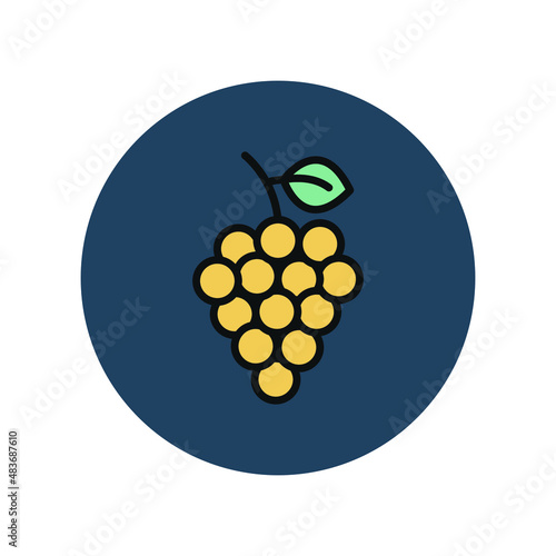 Grapes Isolated Vector icon which can easily modify or edit

