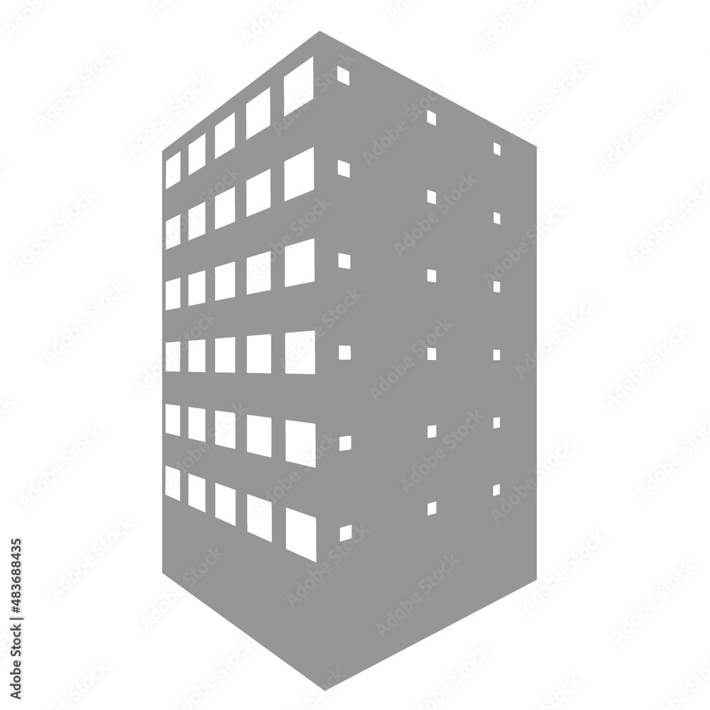7階建てのビル(シルエット) 7階建てのビル(シルエット)