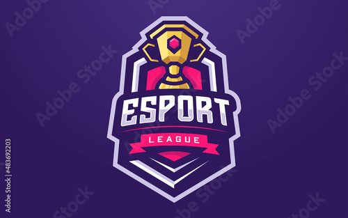 Modern and Creative Isolated Esports Tournament Badge Logo Vector for Gaming League or Sports Team