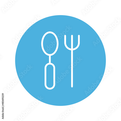 Fork and knife Isolated Vector icon which can easily modify or edit  