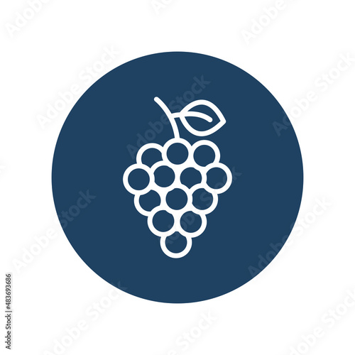 Grapes Isolated Vector icon which can easily modify or edit

