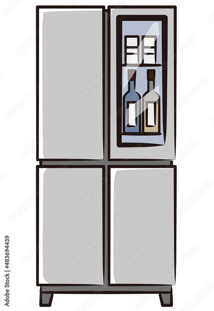 Refrigerator line drawing vector illustration Refrigerator line drawing vector illustration