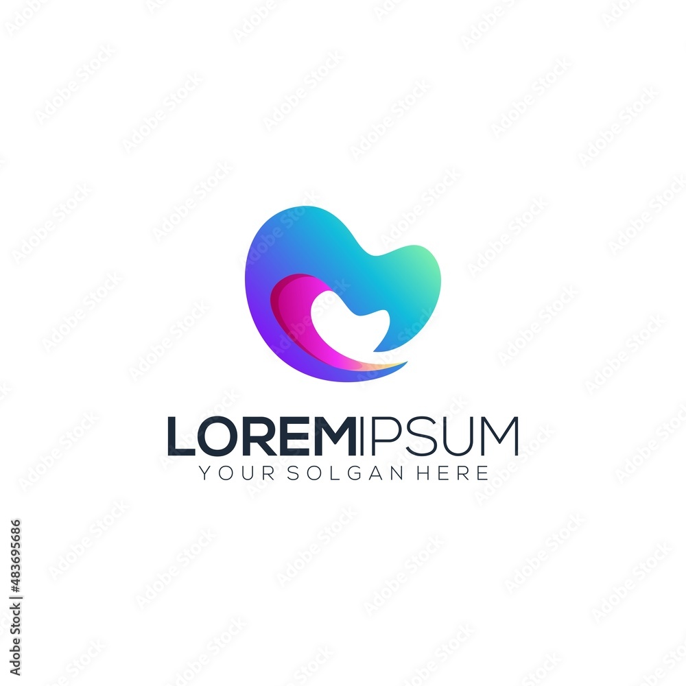modern letter M gradient colorful logo template modern letter M gradient colorful logo template