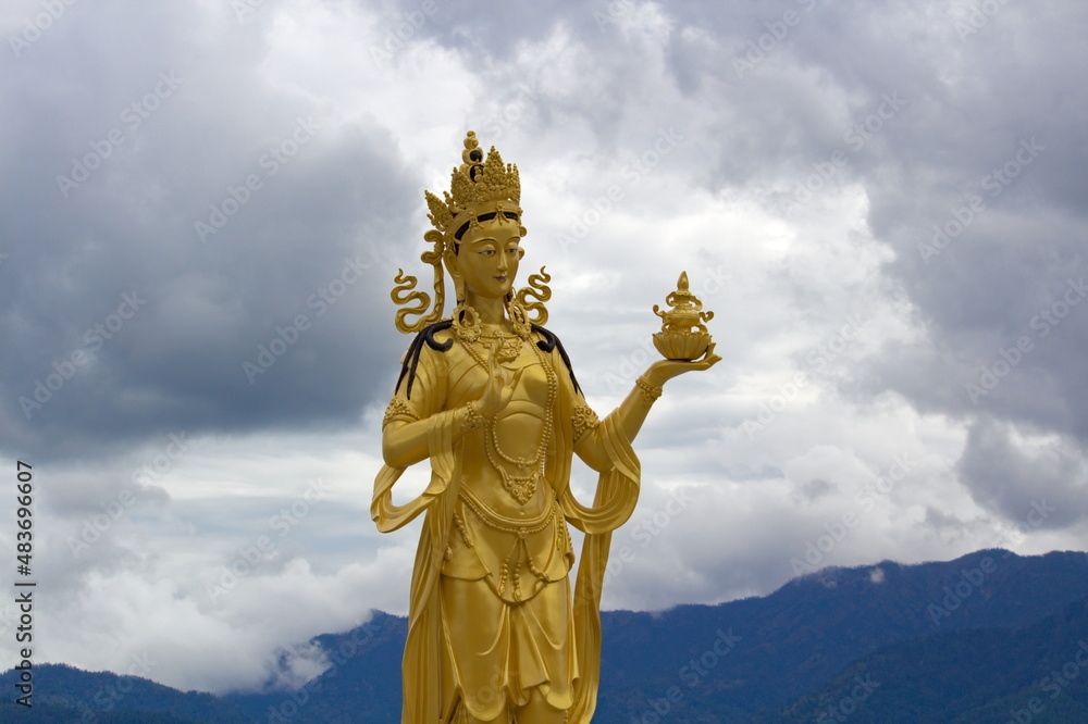 Fototapeta premium Buddhist temple in Thimphu Bhutan