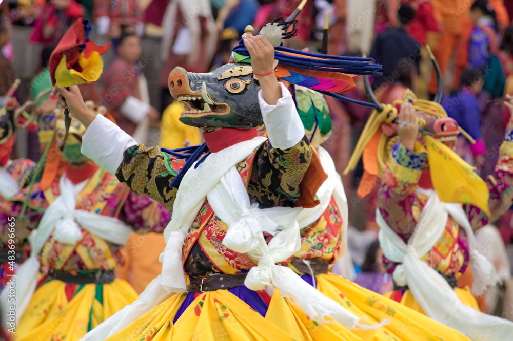 Dance festival aka Tshechu in Thimphu Dance festival aka Tshechu in Thimphu