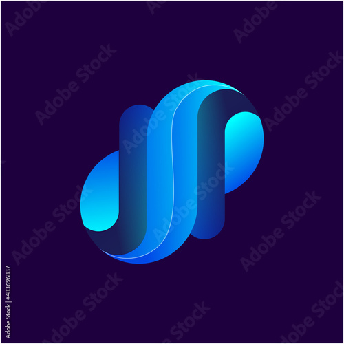 Abstract technology modern gradient color