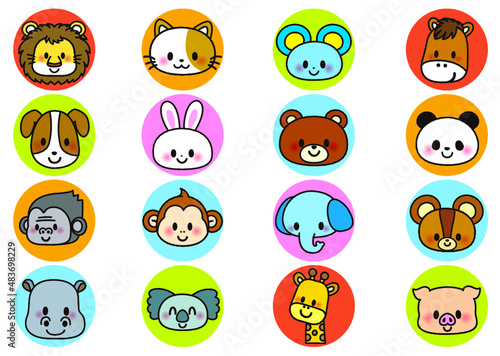 動物,動物園,かわいい,犬,ライオン,キリン,ゾウ,ウサギ,クマ,セット,リス,干支,猫,サル,ねずみ,パンダ,豚,ブタ,猿,ペット,ネコ