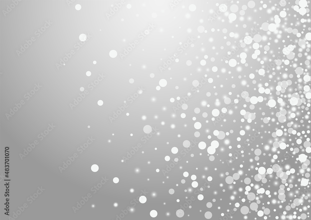 Grey Flake Vector Grey Background. Silver Bokeh Grey Flake Vector Grey Background. Silver Bokeh