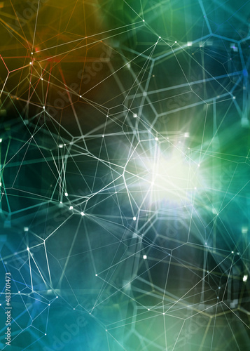 artificial neural network concept abstract background