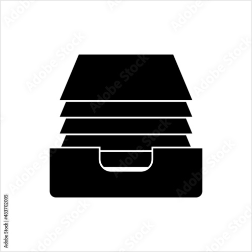 Document Holder Tray Icon, Office Paper Holder Tray