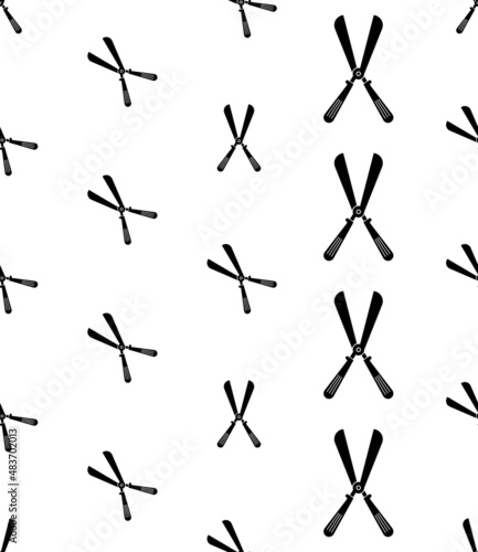 Garden Shears Icon Seamless Pattern Y_2107001