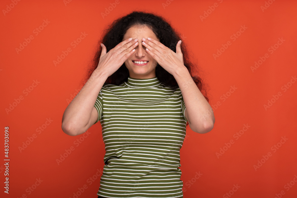 Portraits of young girl with curly hair Portraits of young girl with curly hair