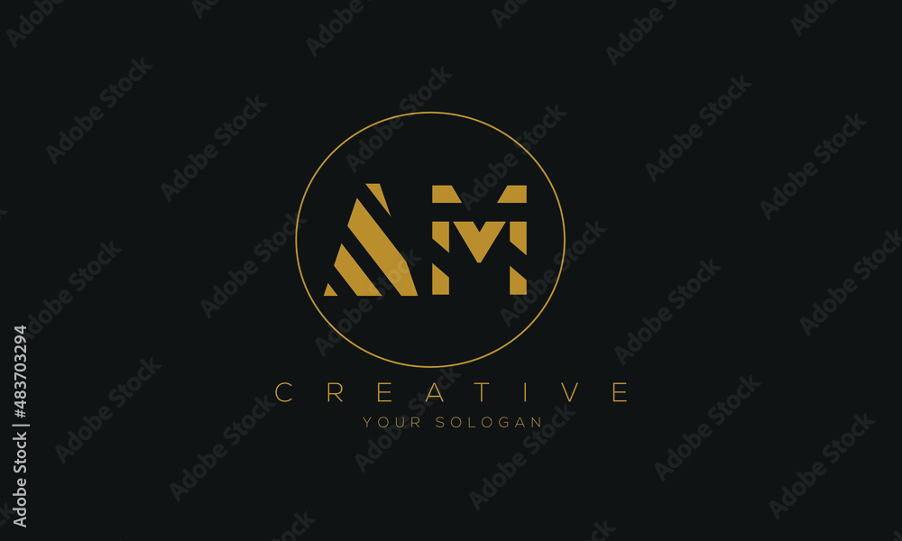 AM logo design. AM logo design.