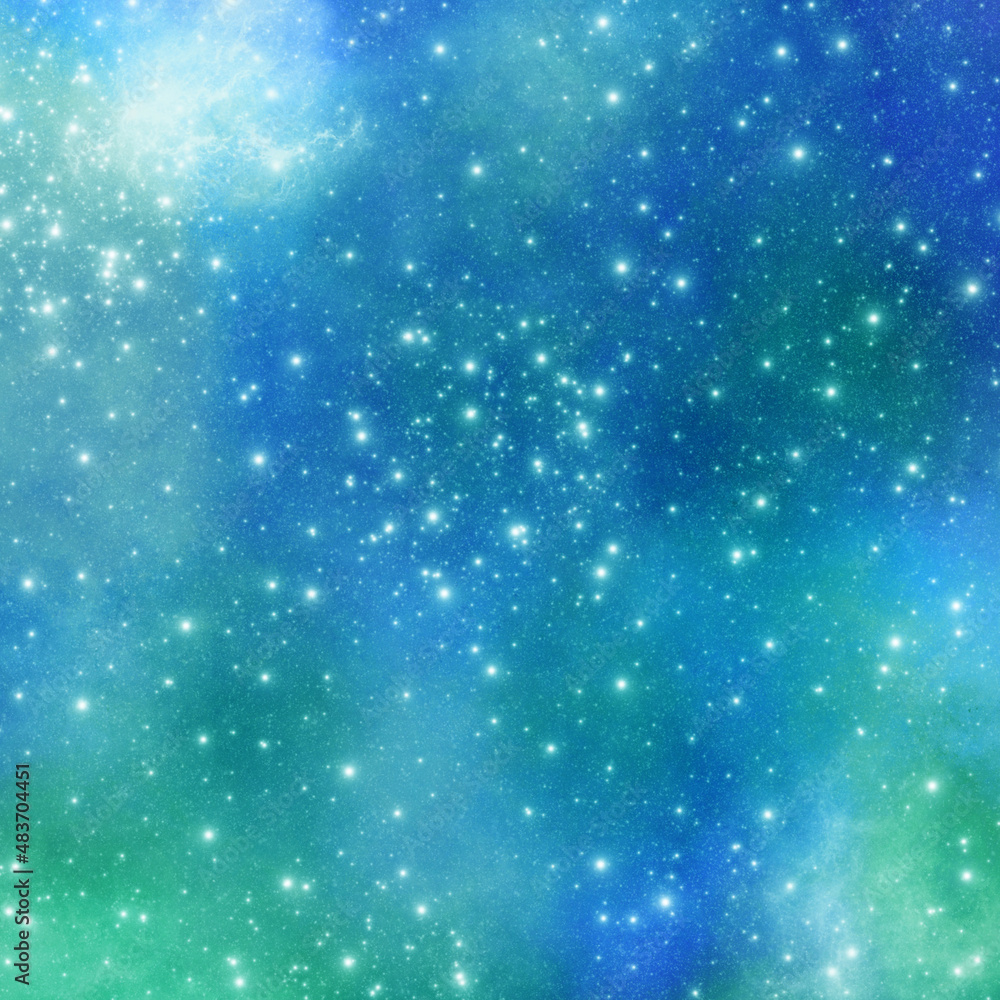 Fototapeta premium Nebula, cluster of stars in deep space. Science fiction art.