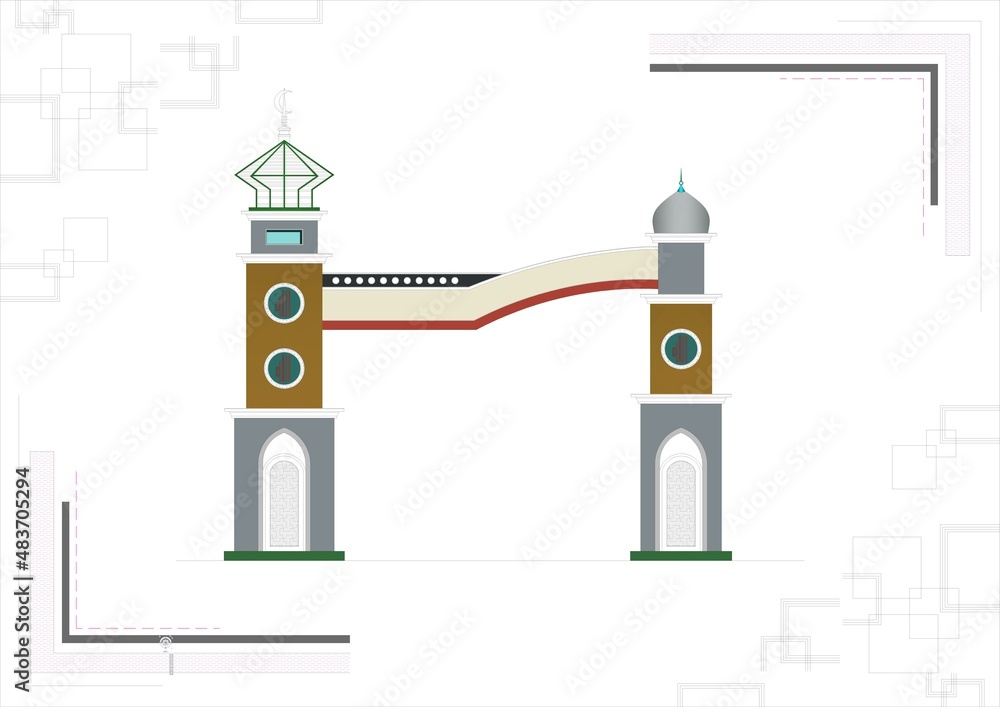 main gate architectural design front view 