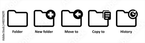 Simple Folders flat icons.