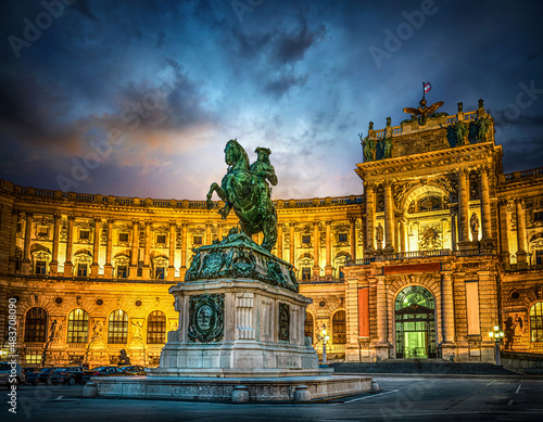 Canvas Print Statue of Emperor Joseph II