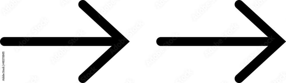 Linear Arrow icon. Arrow vector collection. Black directional arrow flat style isolated on white background. Vector illustration. Modern simple arrows. Linear Arrow icon. Arrow vector collection. Black directional arrow flat style isolated on white background. Vector illustration. Modern simple arrows.