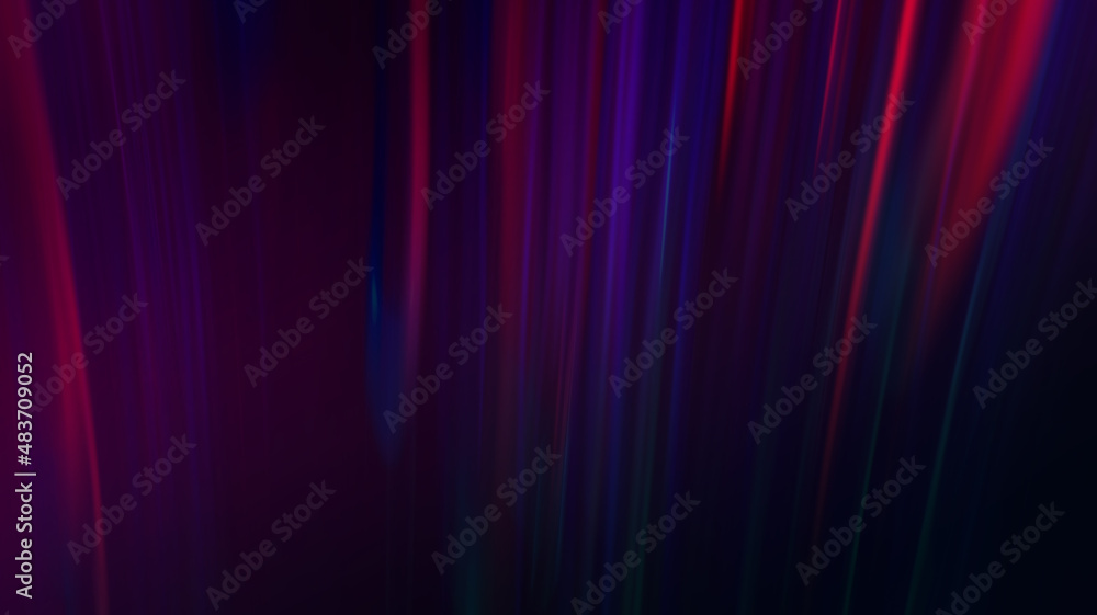 Naklejka premium Abstract blurred futuristic background. Bright ultraviolet glow, neon lines, shapes