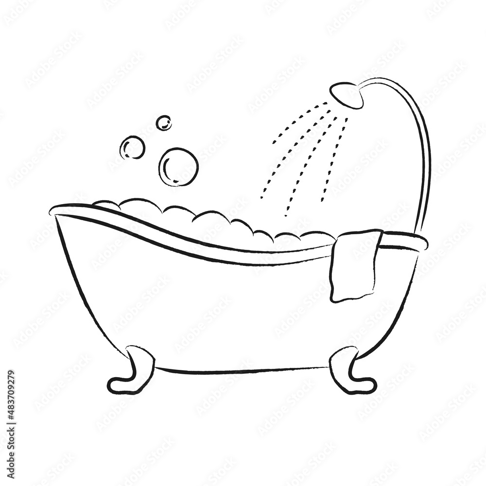 お風呂 入浴 手描き イラスト Stock Vector Adobe Stock お風呂 入浴 手描き イラスト Stock Vector Adobe Stock