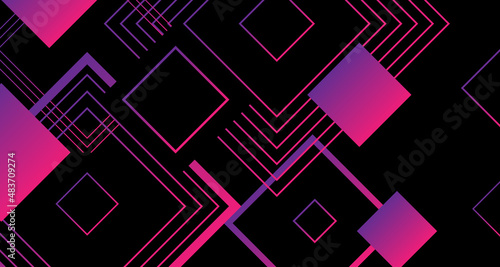technology abstract geometric purple modern stylish smooth dark banner background design EP2