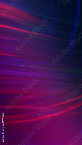 Abstract blurred futuristic background. Bright ultraviolet glow, neon lines, shapes