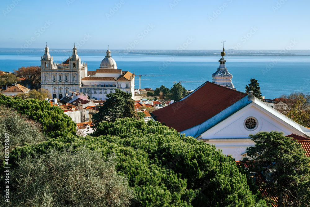 Church of Sao Vicente Fora, Panteao Nacional panorama. Lisbon Portugal