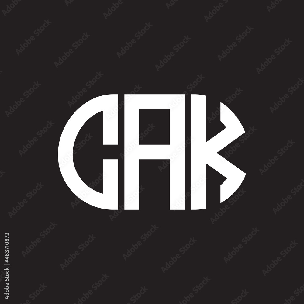CAK letter logo design on black background. CAK creative initials letter logo concept. CAK letter design. CAK letter logo design on black background. CAK creative initials letter logo concept. CAK letter design.