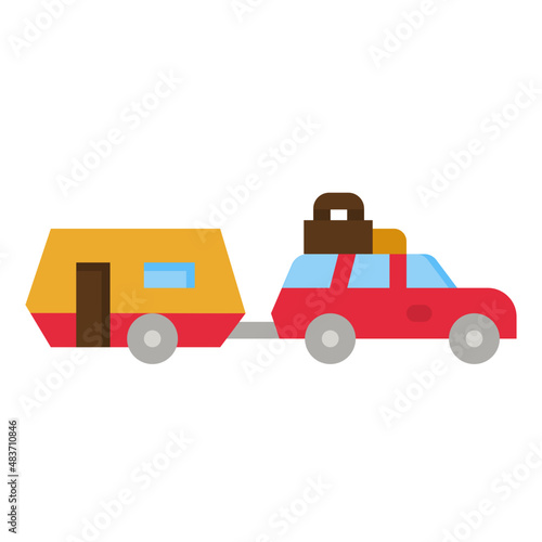 roadtrip flat icon