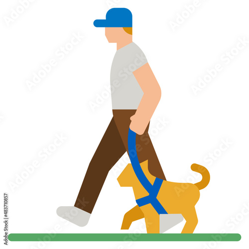 walk flat icon