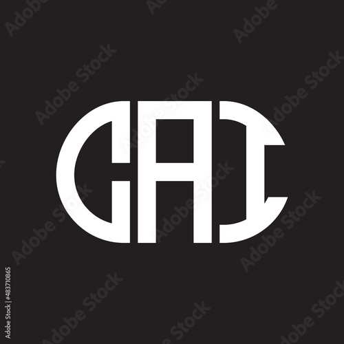 CAI letter logo design on black background. CAI creative initials letter logo concept. CAI letter design.