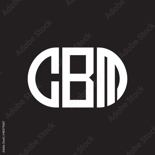 CBM letter logo design on black background. CBM creative initials letter logo concept. CBM letter design. photo