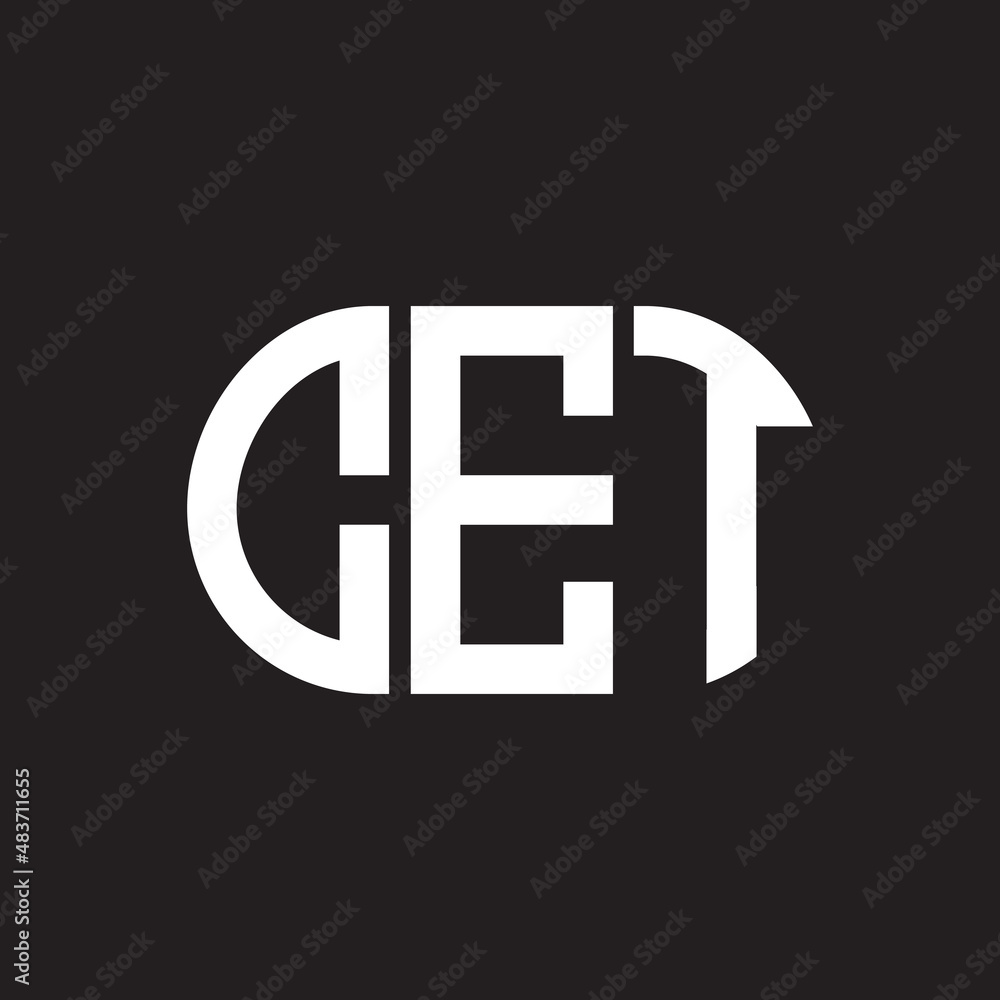 CET letter logo design on black background. CET creative initials letter logo concept. CET letter design. CET letter logo design on black background. CET creative initials letter logo concept. CET letter design.