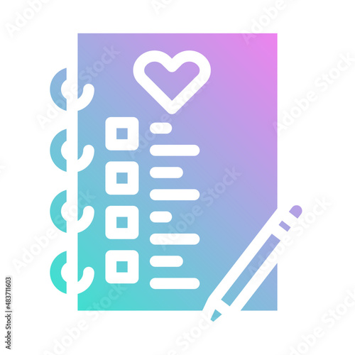 list solid gradient icon