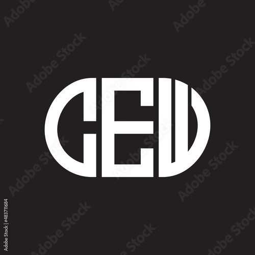 CEW letter logo design on black background. CEW creative initials letter logo concept. CEW letter design. photo