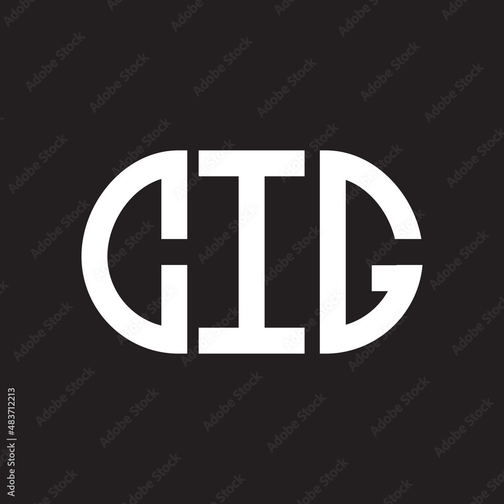 CIG letter logo design on black background. CIG creative initials letter logo concept. CIG letter design. CIG letter logo design on black background. CIG creative initials letter logo concept. CIG letter design.