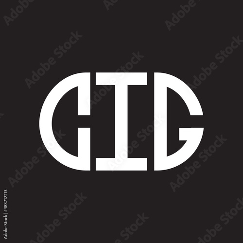 CIG letter logo design on black background. CIG creative initials letter logo concept. CIG letter design.