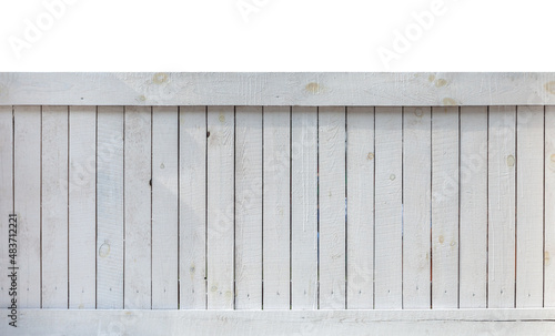 White wood fence isolated on a white background © desaart