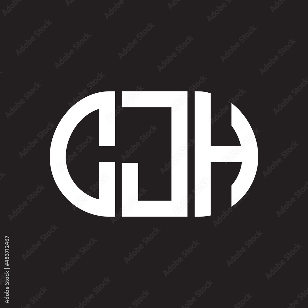 CJH letter logo design on black background. CJH creative initials letter logo concept. CJH letter design. CJH letter logo design on black background. CJH creative initials letter logo concept. CJH letter design.