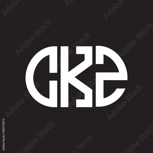 CKZ letter logo design on black background. CKZ creative initials letter logo concept. CKZ letter design.